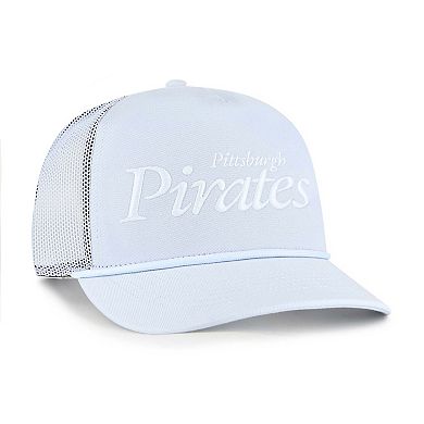 Men's '47 Light Blue Pittsburgh Pirates Foundation Script Hitch Adjustable Trucker Hat