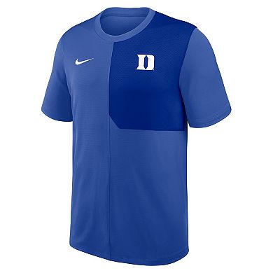Men's Nike Royal Duke Blue Devils 2025 Sideline UV Performance Coach T-Shirt