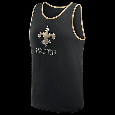 Men's Logo Athletic Black New Orleans Saints Unmatched Success Tank Top