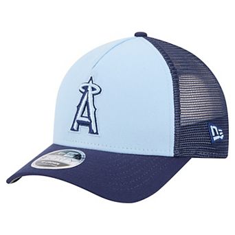 Men's New Era Light Blue/Navy Los Angeles Angels 2-Tone Color Pack 9FORTY Adjustable Trucker Hat