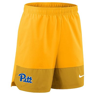 Men's Nike Gold Pitt Panthers 2025 Sideline Performance Shorts