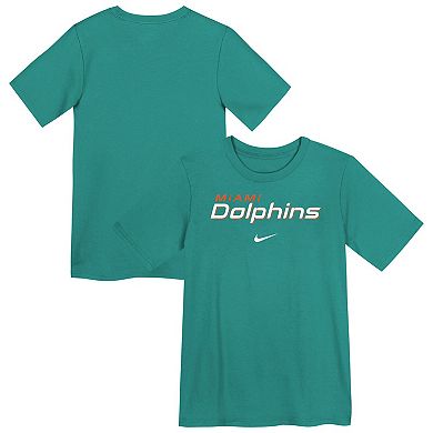 Preschool Nike Aqua Miami Dolphins Wordmark T-Shirt