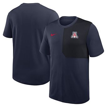 Men's Nike Navy Arizona Wildcats 2025 Sideline UV Performance Coach T-Shirt