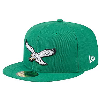 Men's New Era Kelly Green Philadelphia Eagles Super Bowl LIX Champions Historic Side Patch 59FIFTY Fitted Hat
