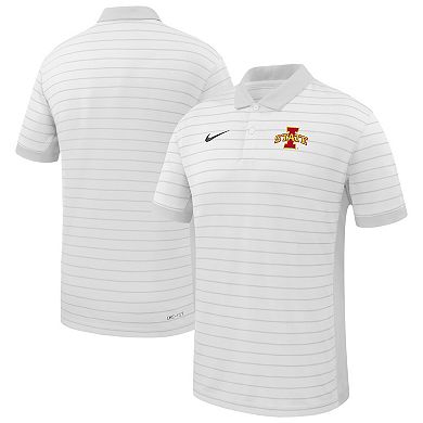 Men's Nike White Iowa State Cyclones 2025 Early Season Coaches Sideline Victory Stripe Performance Polo