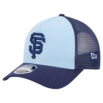 Men's New Era Light Blue/Navy San Francisco Giants 2-Tone Color Pack 9FORTY Adjustable Trucker Hat