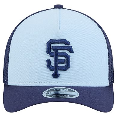 Men's New Era Light Blue/Navy San Francisco Giants 2-Tone Color Pack 9FORTY Adjustable Trucker Hat