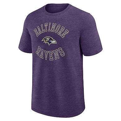 Men's Logo Athletic Heather Purple Baltimore Ravens Success T-Shirt