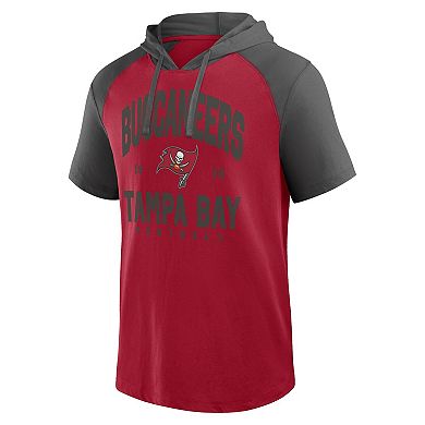 Men's Logo Athletic Red Tampa Bay Buccaneers Prime Hoodie T-Shirt