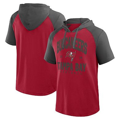 Men's Logo Athletic Red Tampa Bay Buccaneers Prime Hoodie T-Shirt