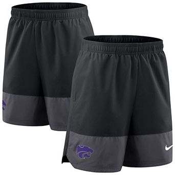 Men's Nike Black Kansas State Wildcats 2025 Sideline Performance Shorts