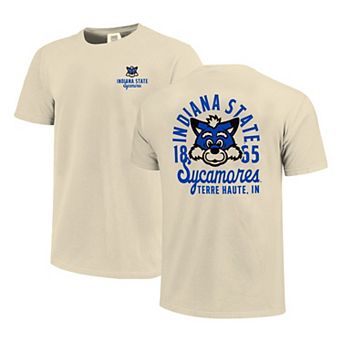 Men's Cream Indiana State Sycamores Comfort Colors Mascot Overlay T-Shirt