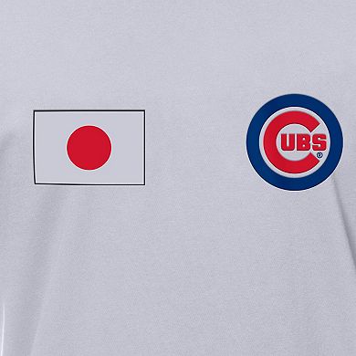 Men's New Era White Chicago Cubs Japanese Flag T-Shirt