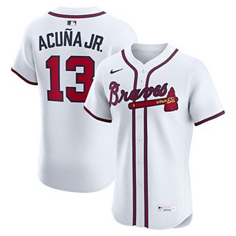 Men's Nike Ronald Acuña Jr. White Atlanta Braves Home Elite Player Jersey