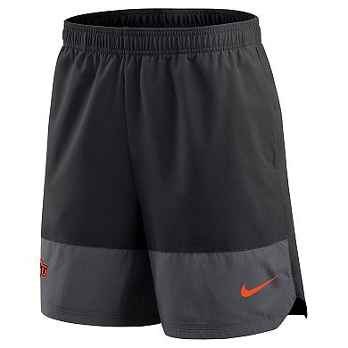 Men's Nike Black Oklahoma State Cowboys 2025 Sideline Performance Shorts