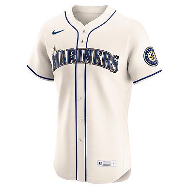 Men's Nike Julio Rodríguez Cream Seattle Mariners Alternate 2 Elite Player Jersey
