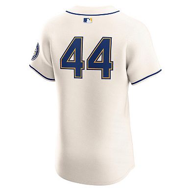 Men's Nike Julio Rodríguez Cream Seattle Mariners Alternate 2 Elite Player Jersey