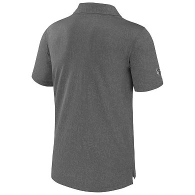 Men's Fanatics Gray New Jersey Devils Authentic Pro Tonal Logo Jacquard Polo