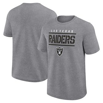 Men's Heather Gray Las Vegas Raiders Top Notch T-Shirt