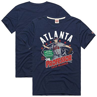 Men's Homage Greg Maddux Navy Atlanta Braves Graphic Player T-Shirt
