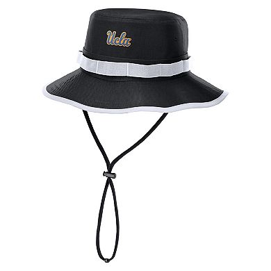 Men's Nike Black UCLA Bruins 2025 Sideline Apex Boonie Performance Bucket Hat