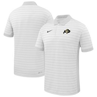 Men's Nike White Colorado Buffaloes 2025 Early Season Coaches Sideline Victory Stripe Performance Polo