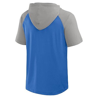 Men's Blue Detroit Lions Prime Hoodie T-Shirt