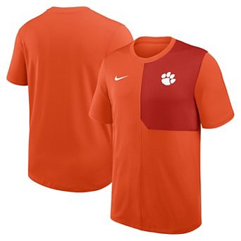 Men's Nike Orange Clemson Tigers 2025 Sideline UV Performance Coach T-Shirt