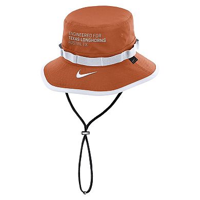 Men's Nike Burnt Orange Texas Longhorns 2025 Sideline Apex Boonie Performance Bucket Hat
