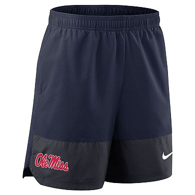 Men's Nike Navy Ole Miss Rebels 2025 Sideline Performance Shorts