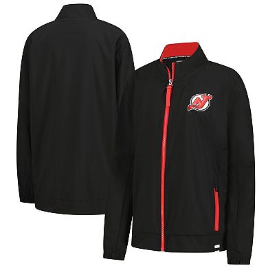 Women's Fanatics Black New Jersey Devils Authentic Pro Rink Coaches Full-Zip Jacket