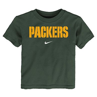 Toddler Nike Green Green Bay Packers Wordmark T-Shirt