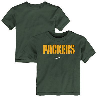 Toddler Nike Green Green Bay Packers Wordmark T-Shirt