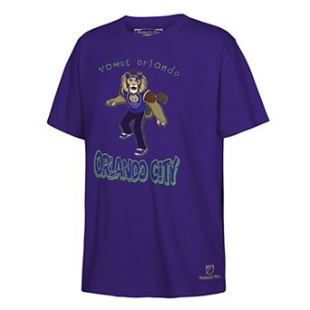 Youth Mitchell & Ness Purple Orlando City SC Mascot T-Shirt
