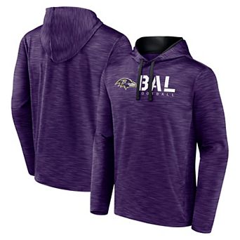Men's Purple Baltimore Ravens Head Start Pullover Hoodie