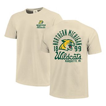 Men's Cream Northern Michigan Wildcats Comfort Colors Mascot Overlay T-Shirt