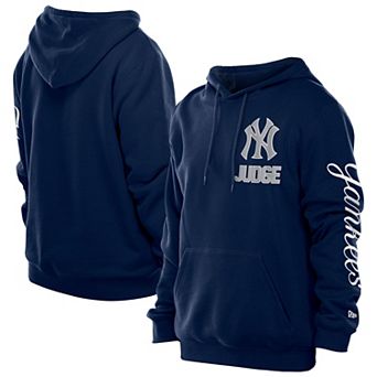 Men's New Era Aaron Judge Navy New York Yankees Design Lab Pullover Hoodie