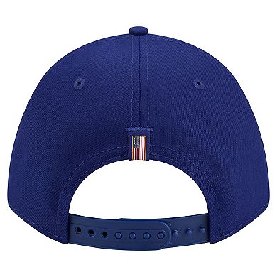 Men's New Era Royal Texas Rangers American Flag 9FORTY M-Crown A-Frame Adjustable Hat