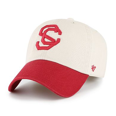 Men's '47 Cream USC Trojans Grand Stand Clean Up Adjustable Hat