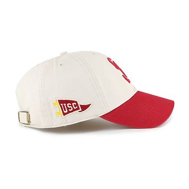 Men's '47 Cream USC Trojans Grand Stand Clean Up Adjustable Hat