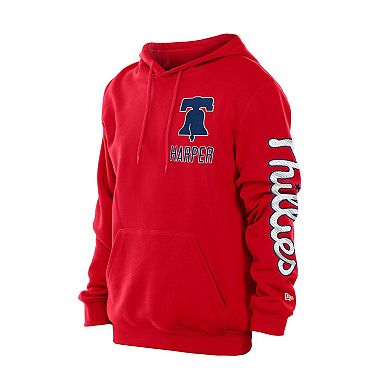 Men's New Era Bryce Harper Red Philadelphia Phillies Design Lab Pullover Hoodie