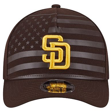 Men's New Era Brown San Diego Padres American Flag 9FORTY M-Crown A-Frame Adjustable Hat