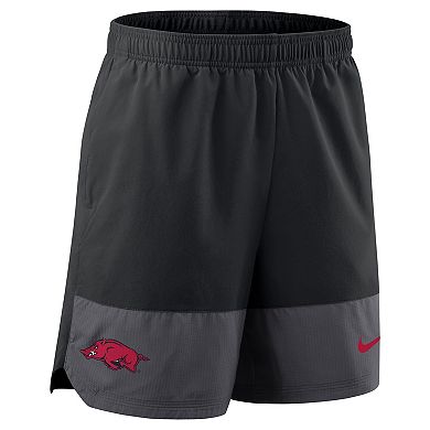 Men's Nike Black Arkansas Razorbacks 2025 Sideline Performance Shorts