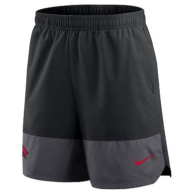Men's Nike Black Arkansas Razorbacks 2025 Sideline Performance Shorts