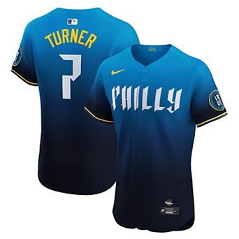 Men's Nike Trea Turner Navy Philadelphia Phillies City Connect Elite Jersey