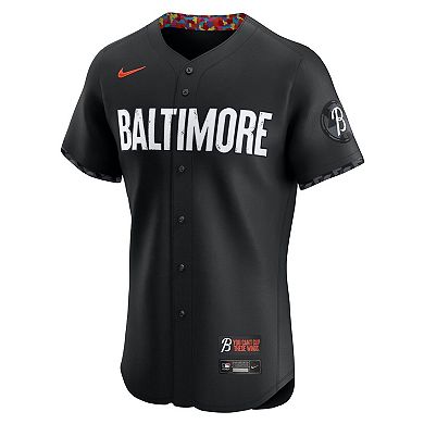 Men's Nike Black Baltimore Orioles City Connect Elite Jersey
