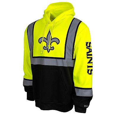 Men's Yellow New Orleans Saints High-Visibility Safety Hooded Sweatshirt