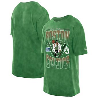 Men's New Era Kelly Green Boston Celtics Boxy Old School Sport Vintage Wash T-Shirt