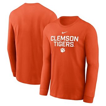 Men's Nike Orange Clemson Tigers 2025 Sideline Performance Long Sleeve T-Shirt