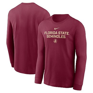 Men's Nike Garnet Florida State Seminoles 2025 Sideline Performance Long Sleeve T-Shirt